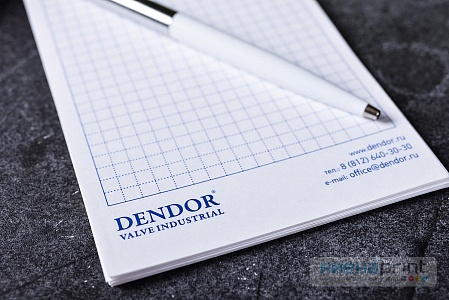 Блокнот с логотипом DENDOR.  �3